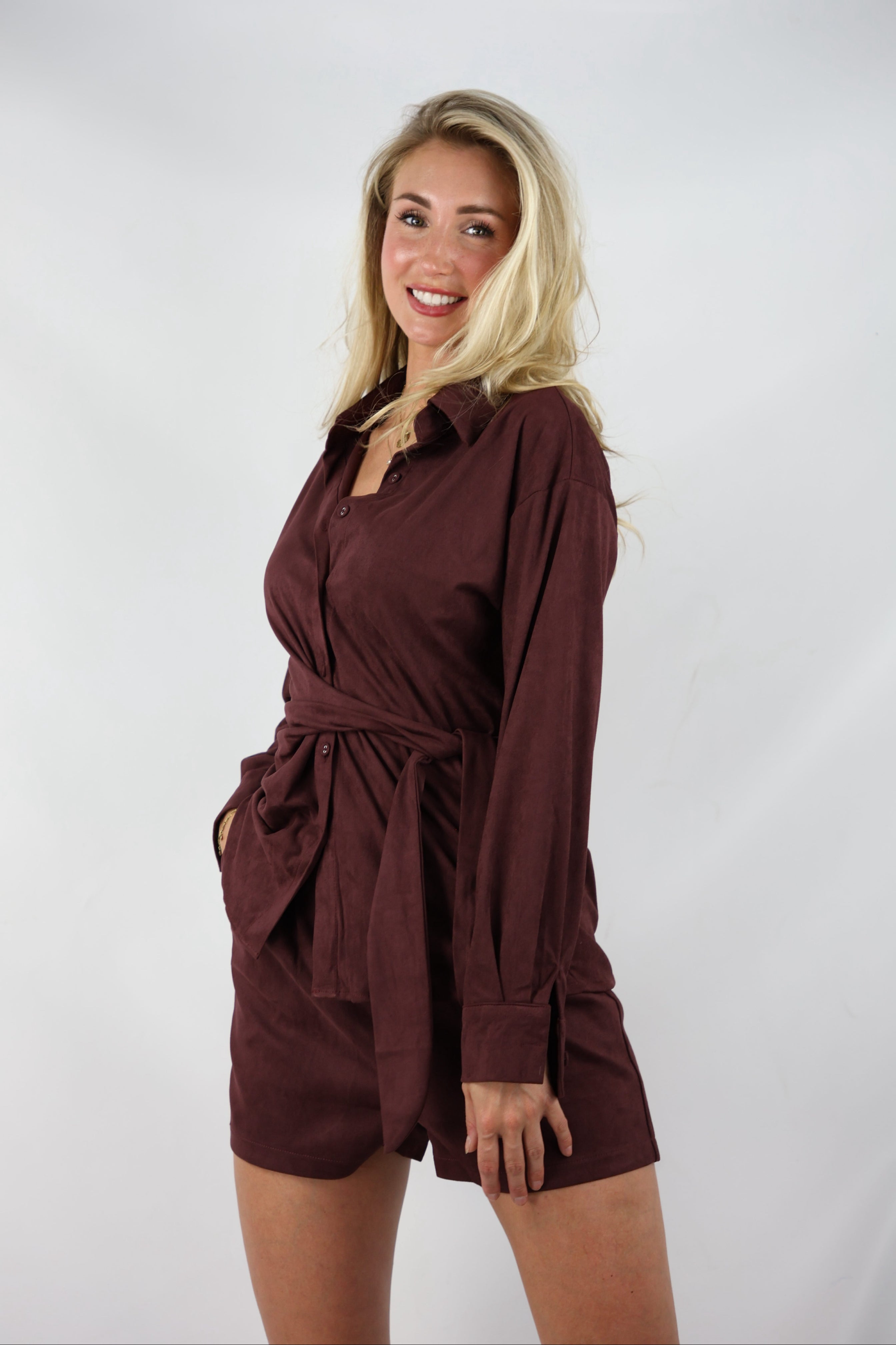 Short Suede | Plum
