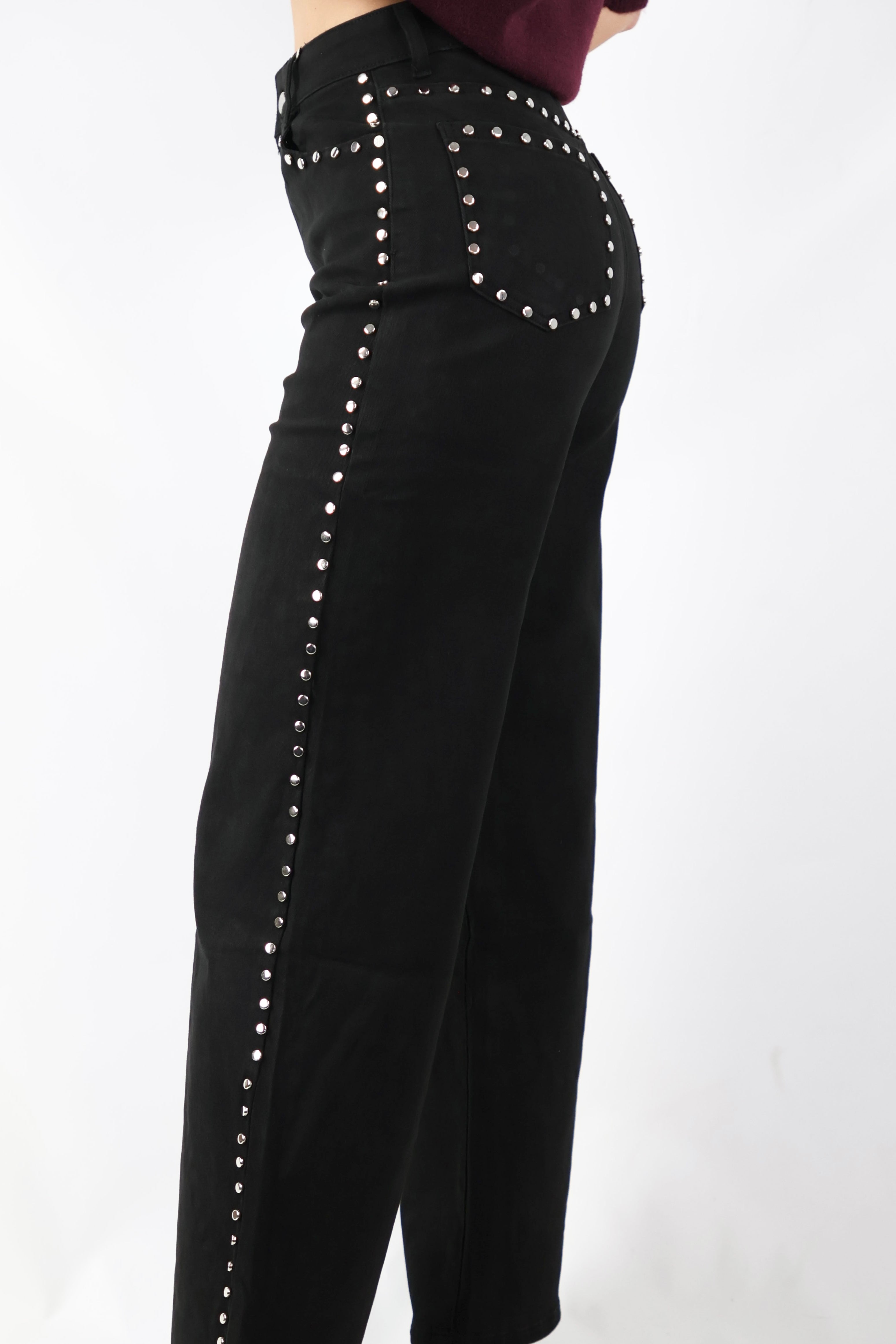 Wide Leg Jeans | Stud