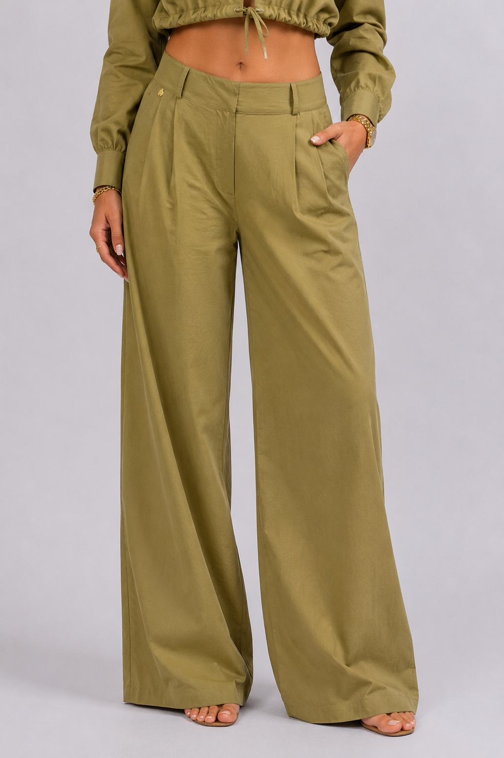 Wide leg | Olive