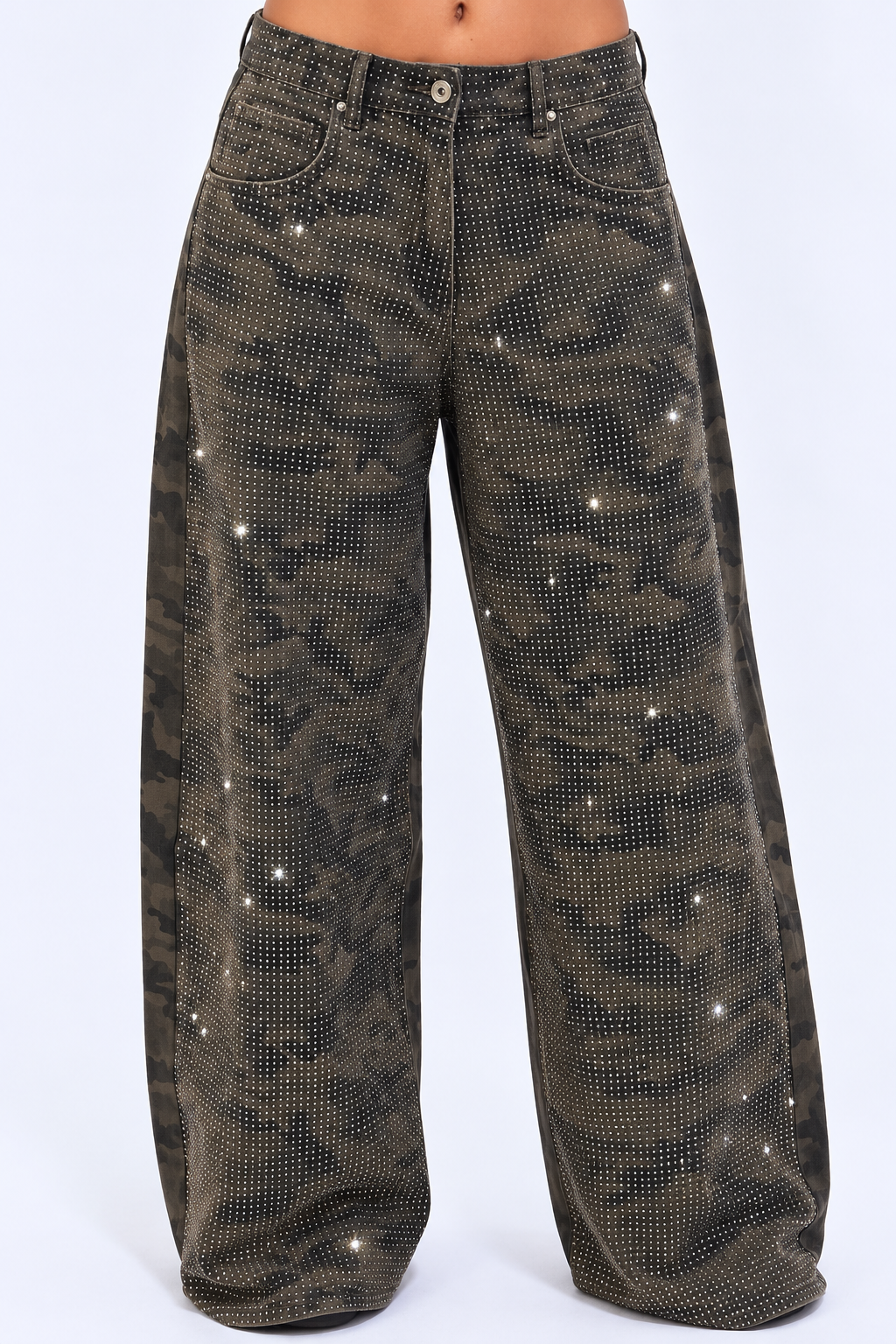 SeeSee Baggy Jeans | Camouflage Strass