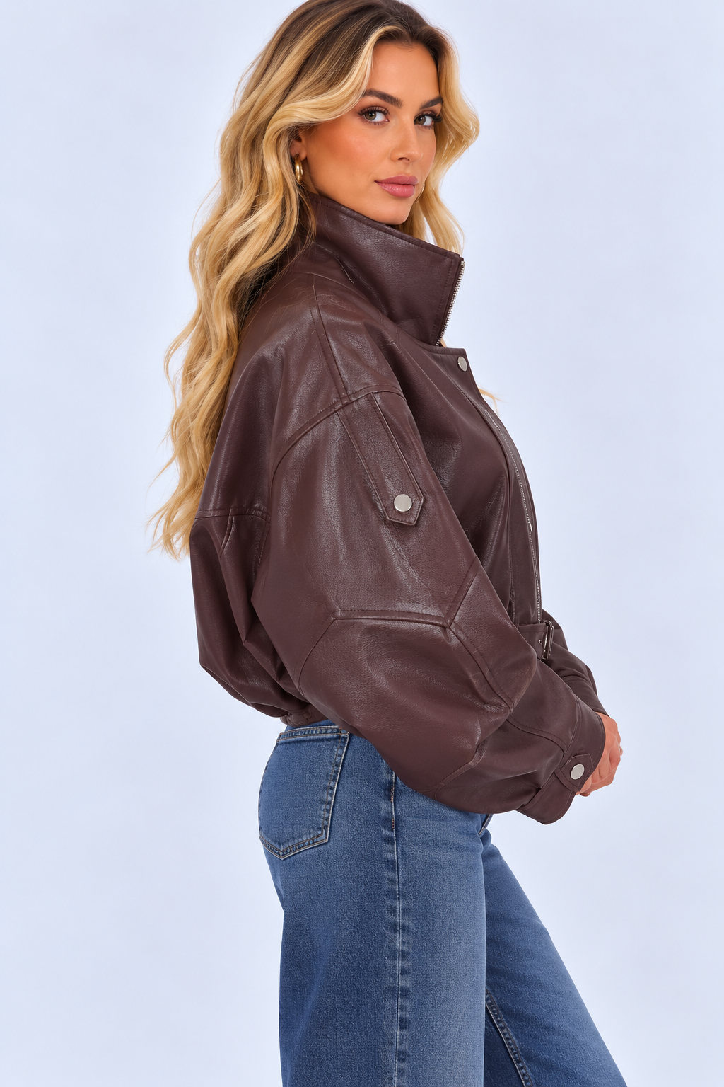 Leather Jack Ivan | Wine Red