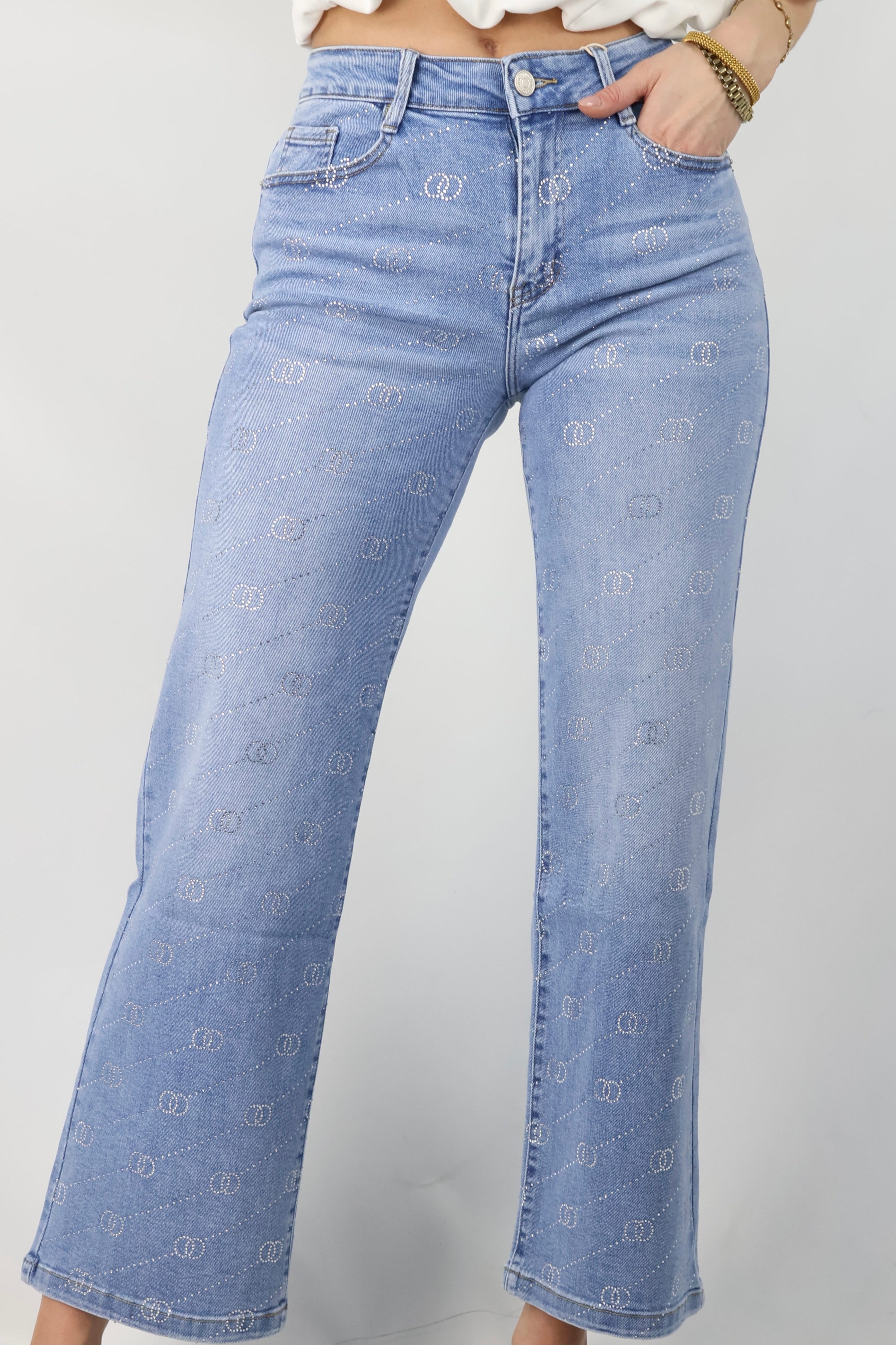 Folly Rose | Straight Fit Strass