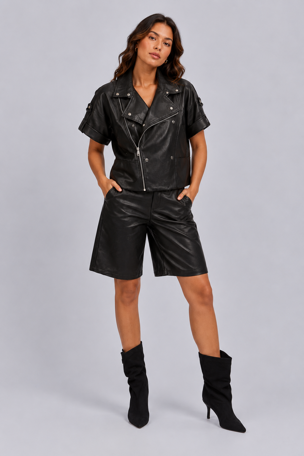 Leather Jort | Ambika
