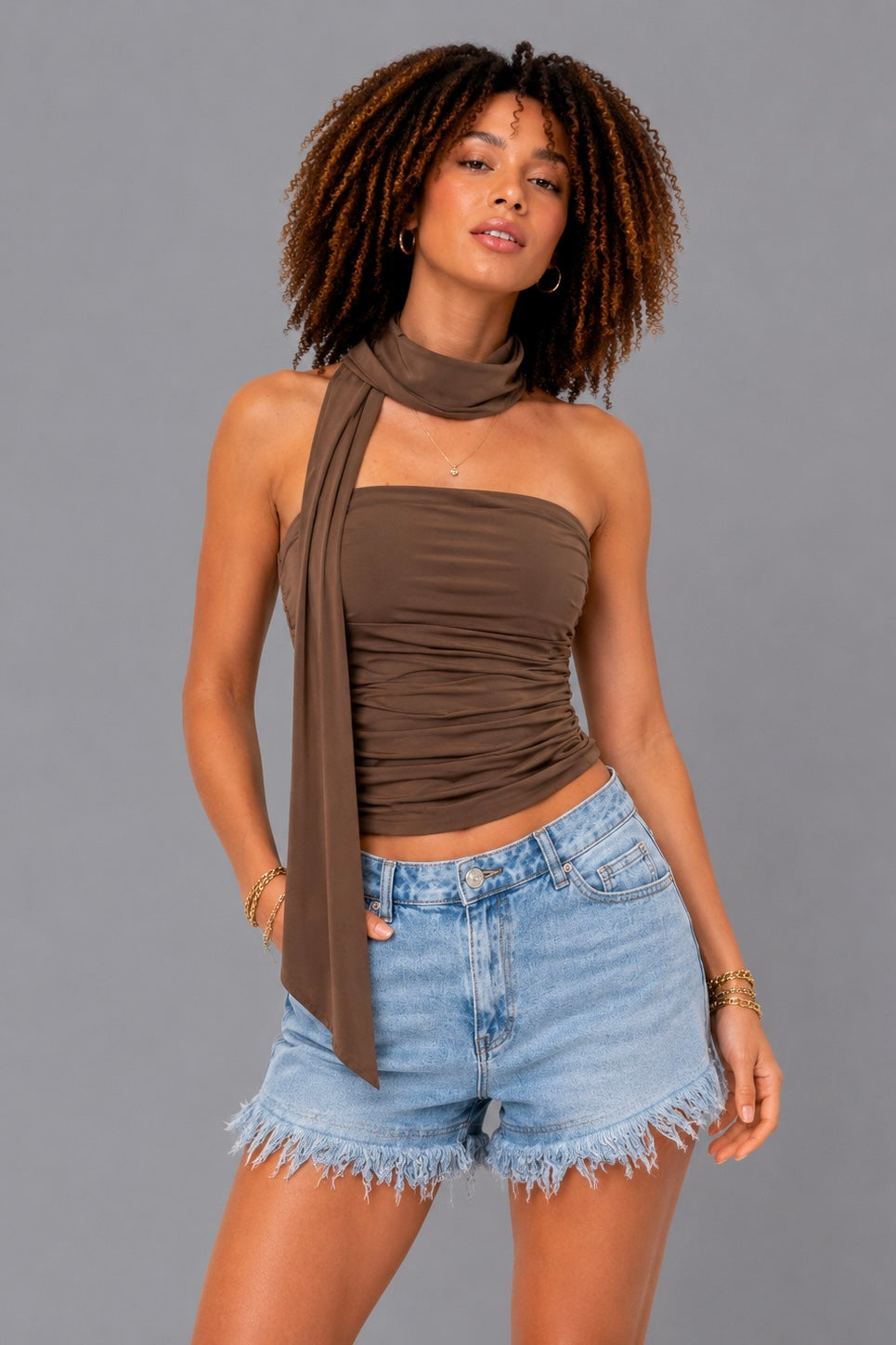 Strapless Top + Sjaal