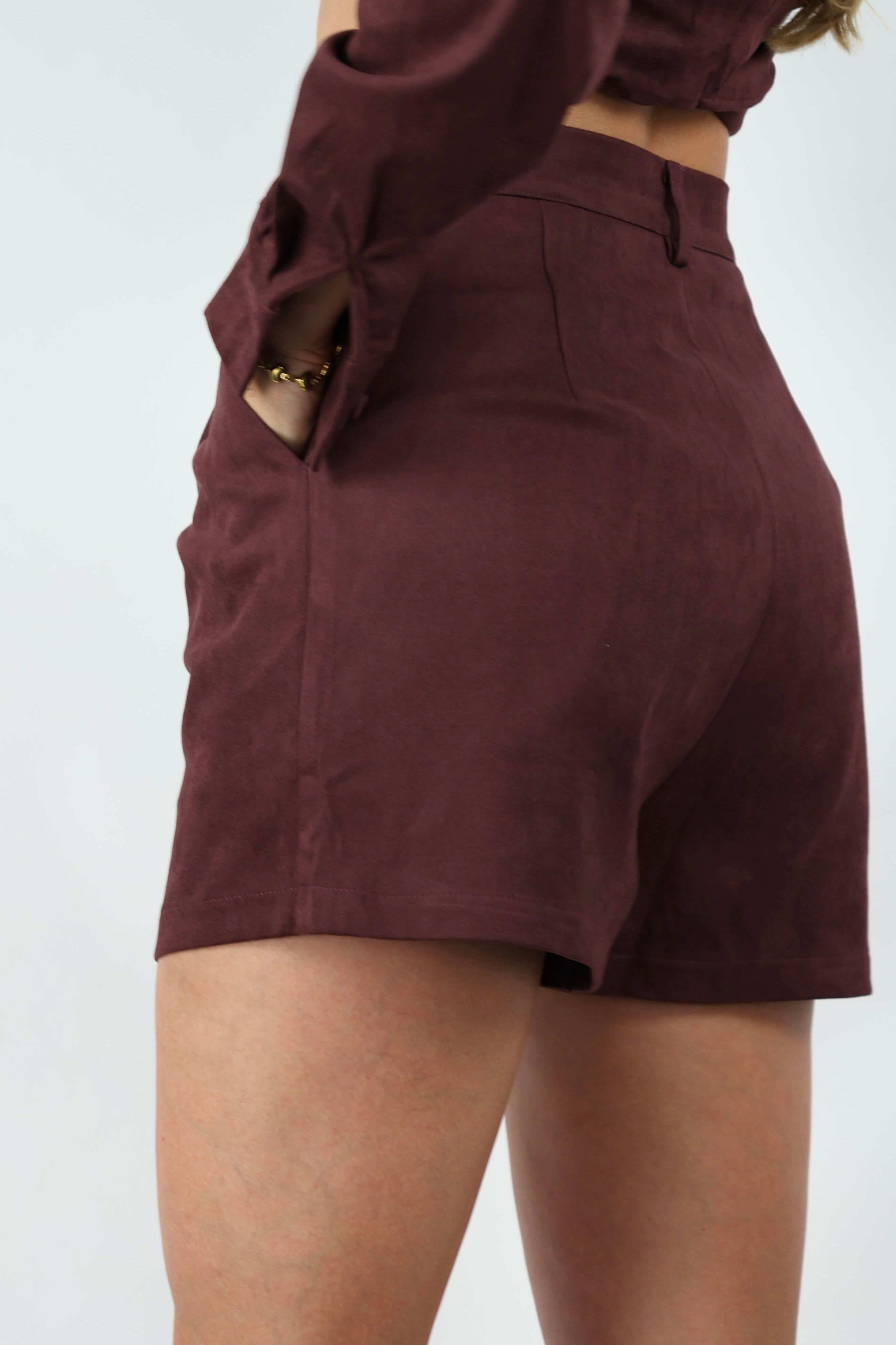 Short Suede | Plum