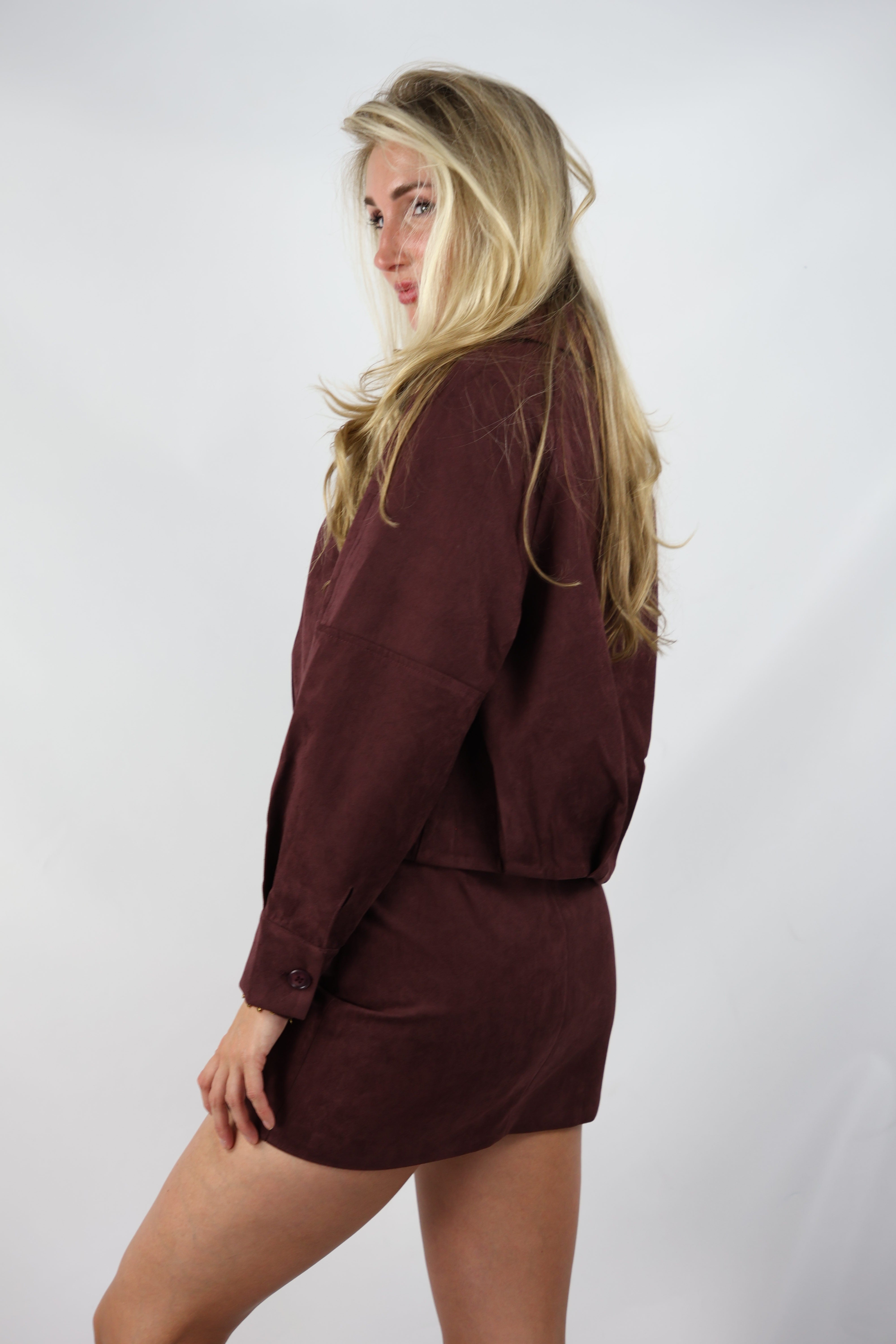 Skirt Suede | Plum