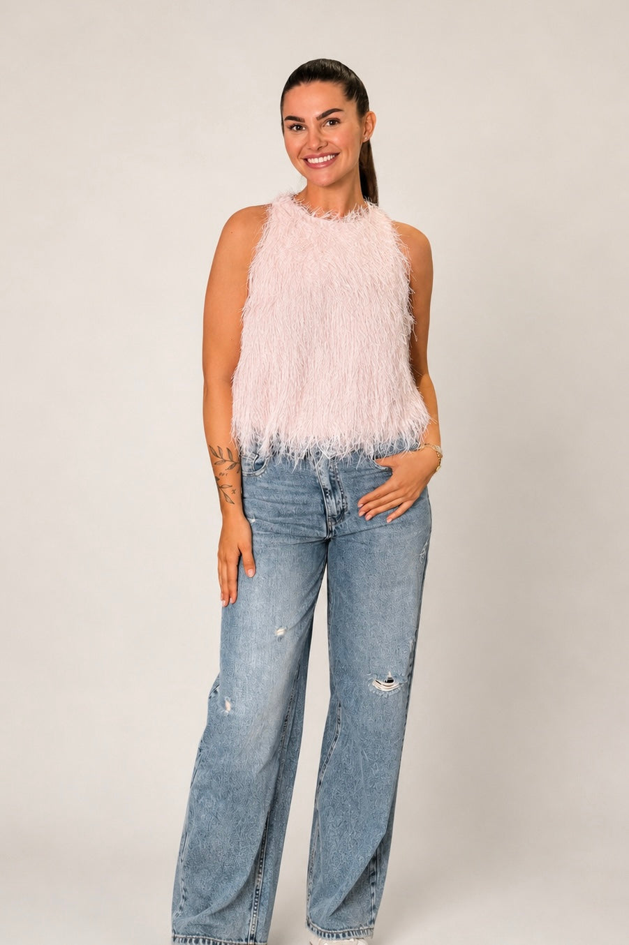 Top | Fluffy Pink