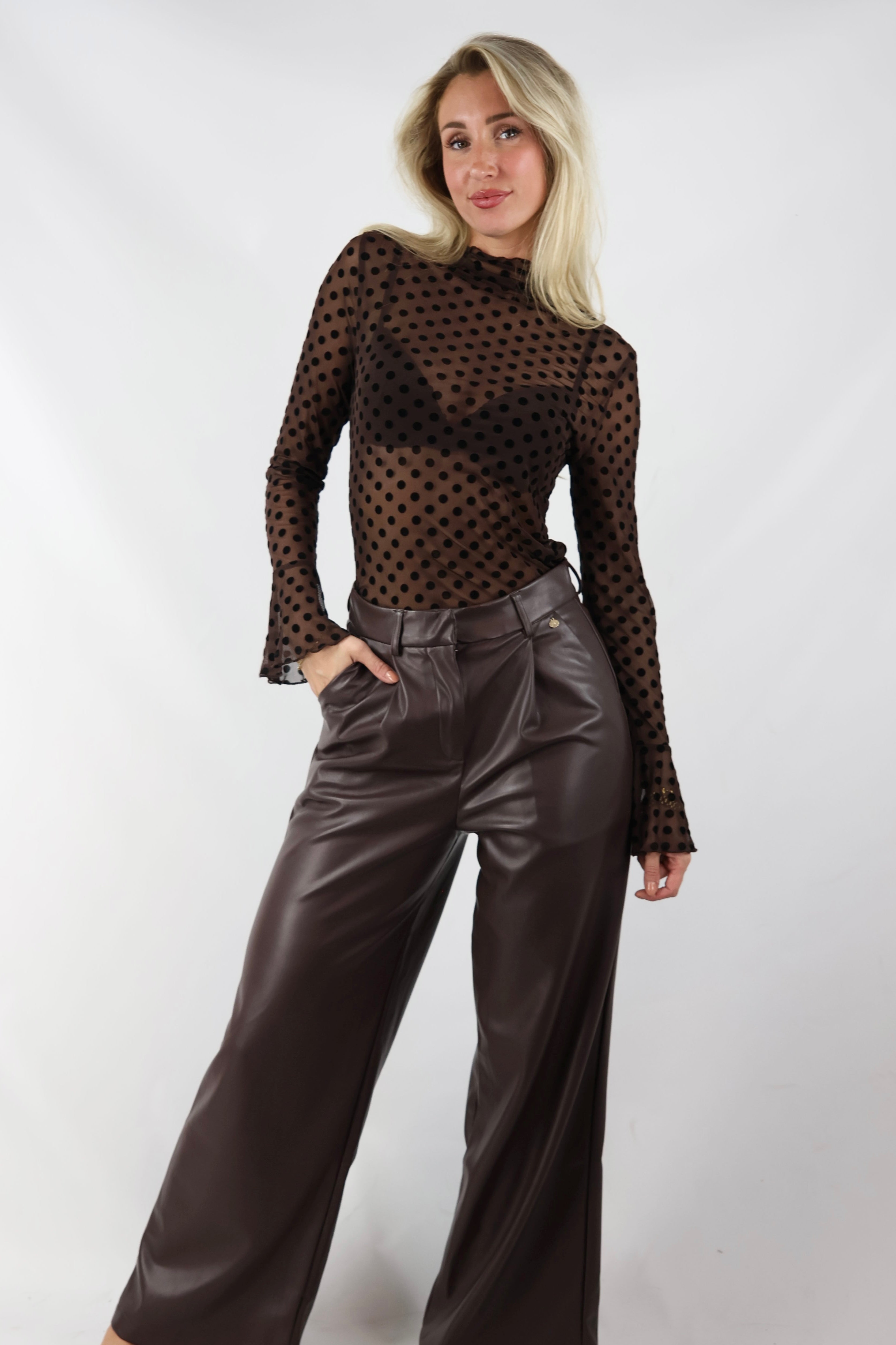 Leren Wide Leg | Ambika