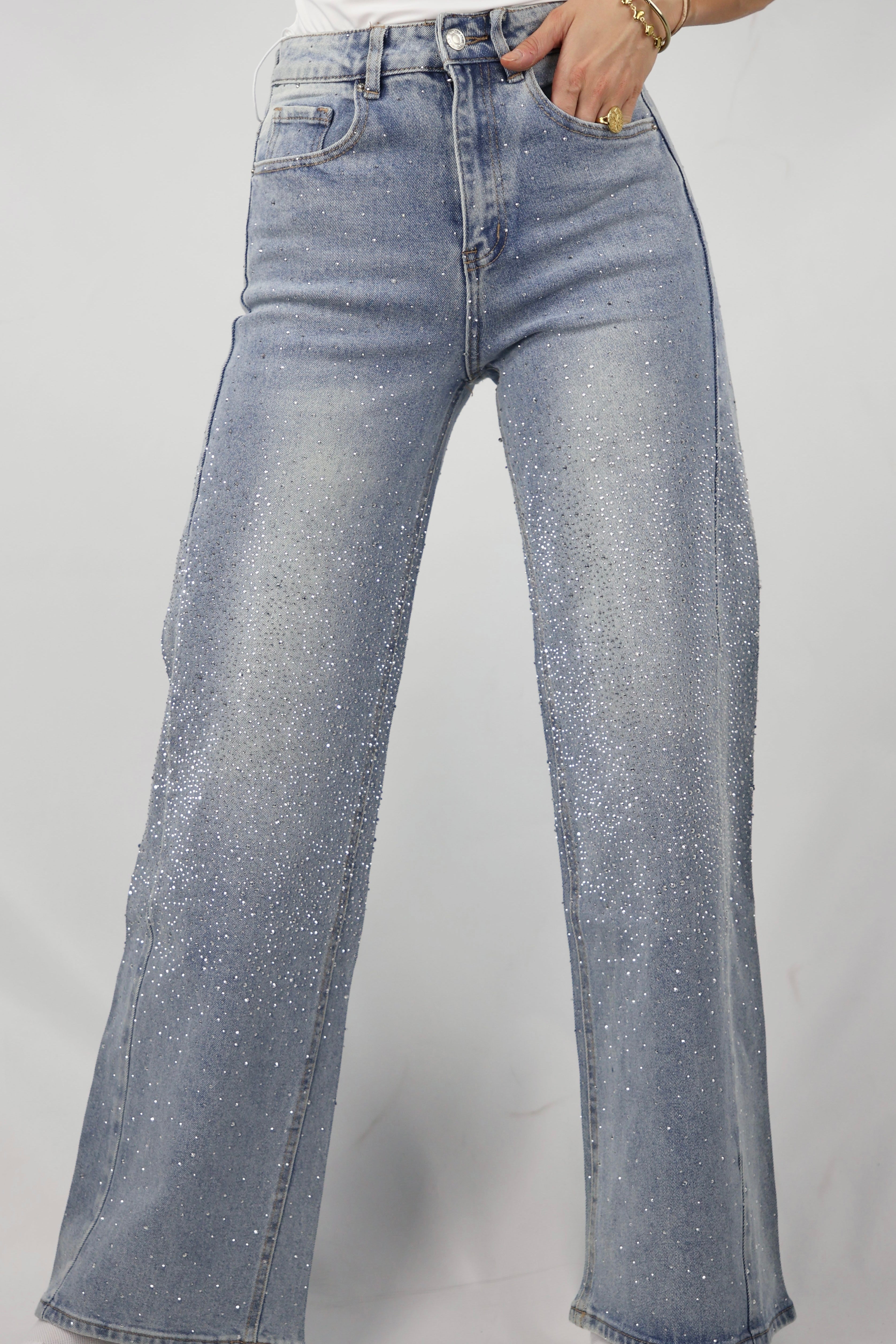 Monday | Straight Leg Jeans Strass