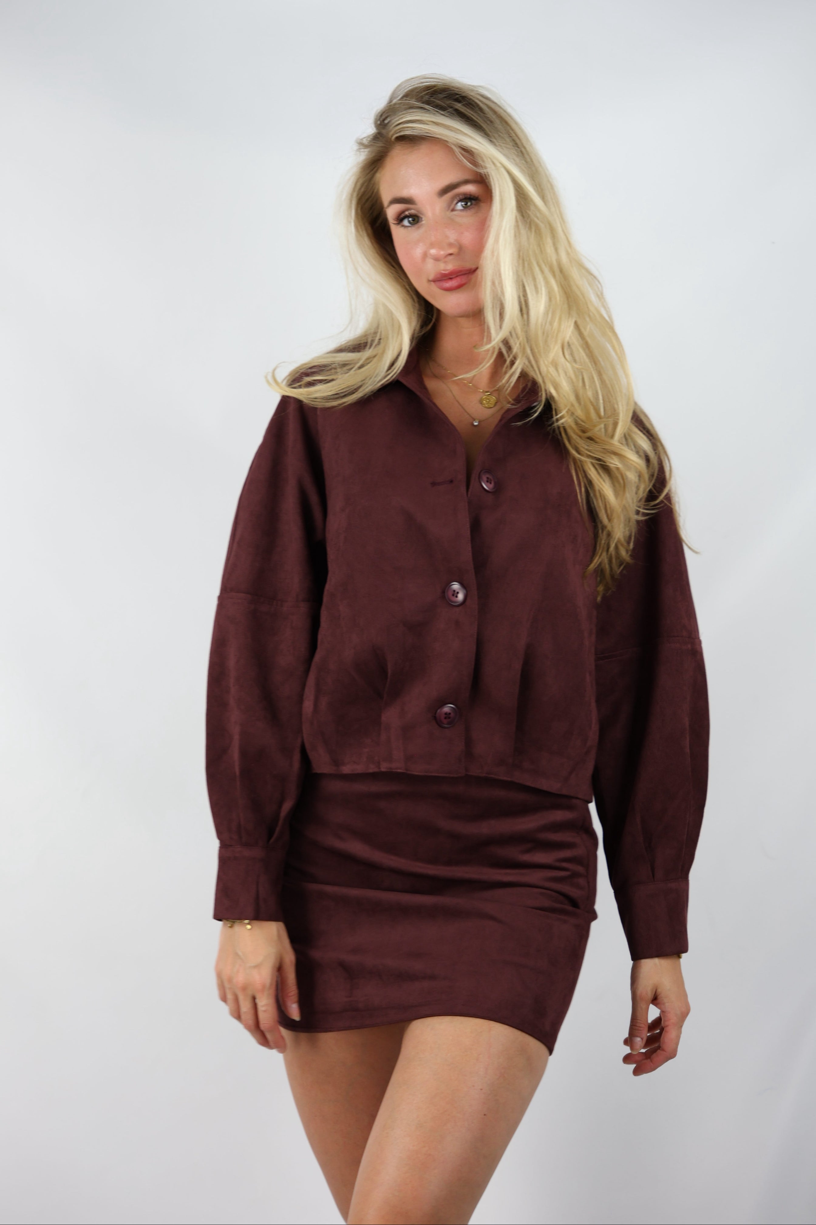 Skirt Suede | Plum