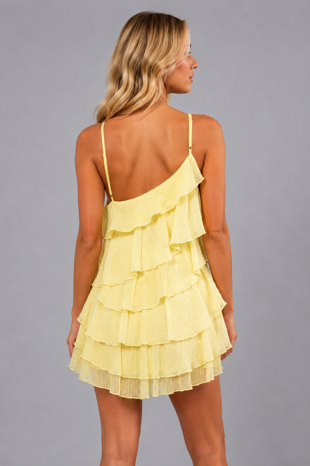 Ruffle Dress | Soft Yellow