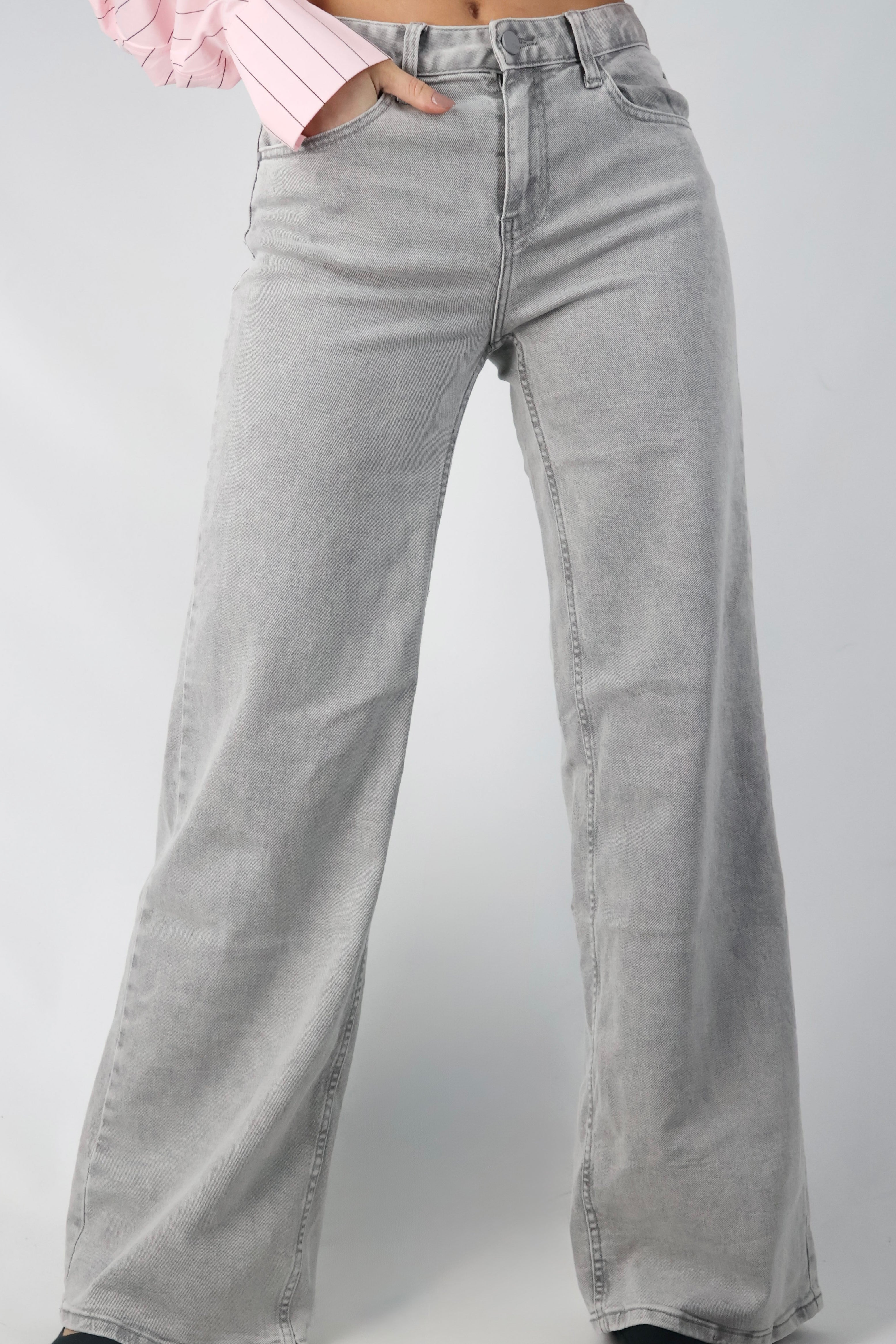 Redial | Tall Wide Leg Grey