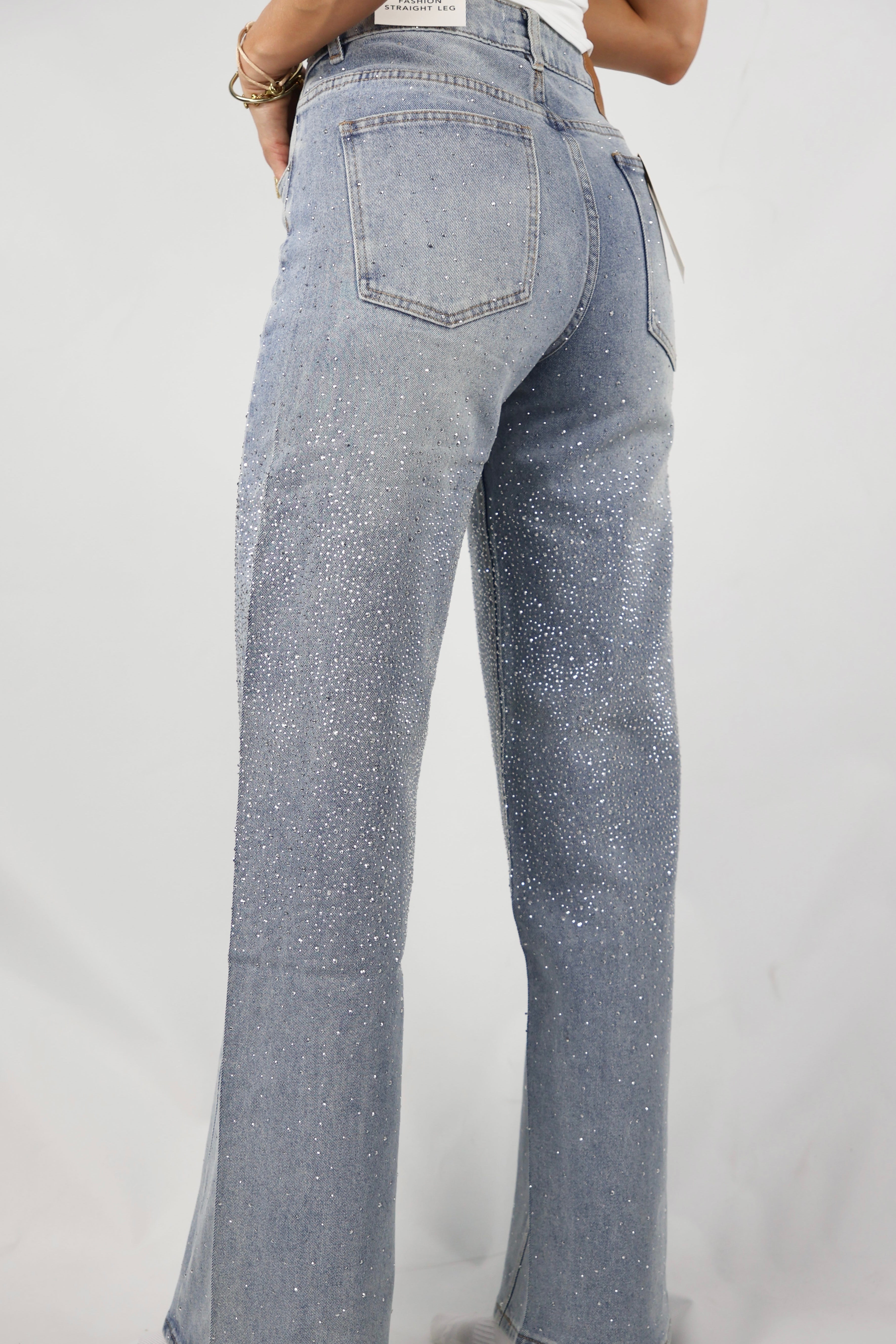 Monday | Straight Leg Jeans Strass