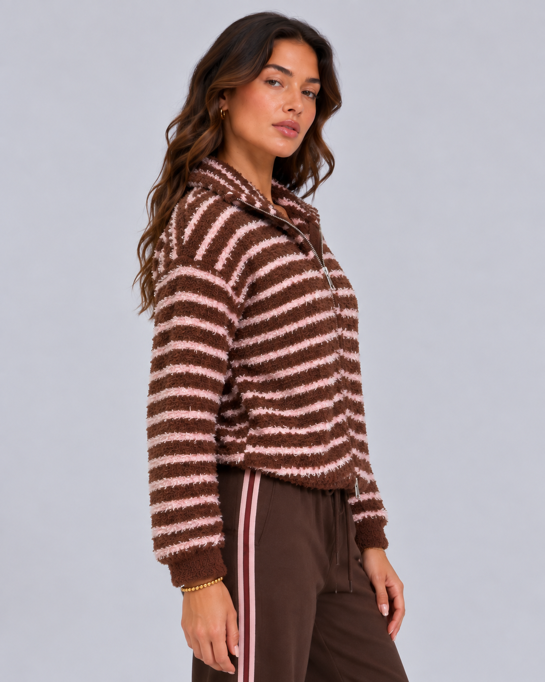 Coco Stripe | Zip Jacket
