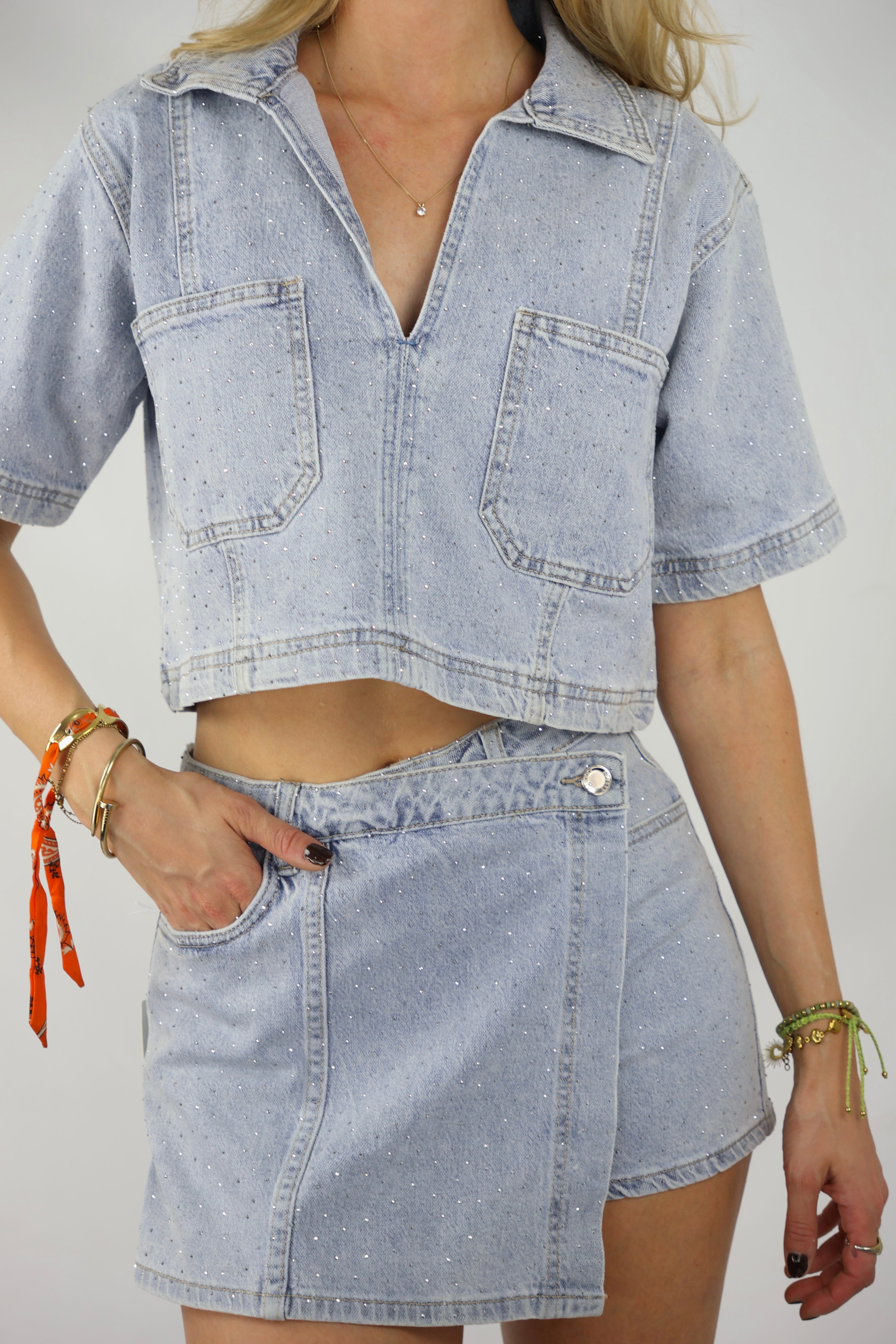 Jeans Short Strass | Amy