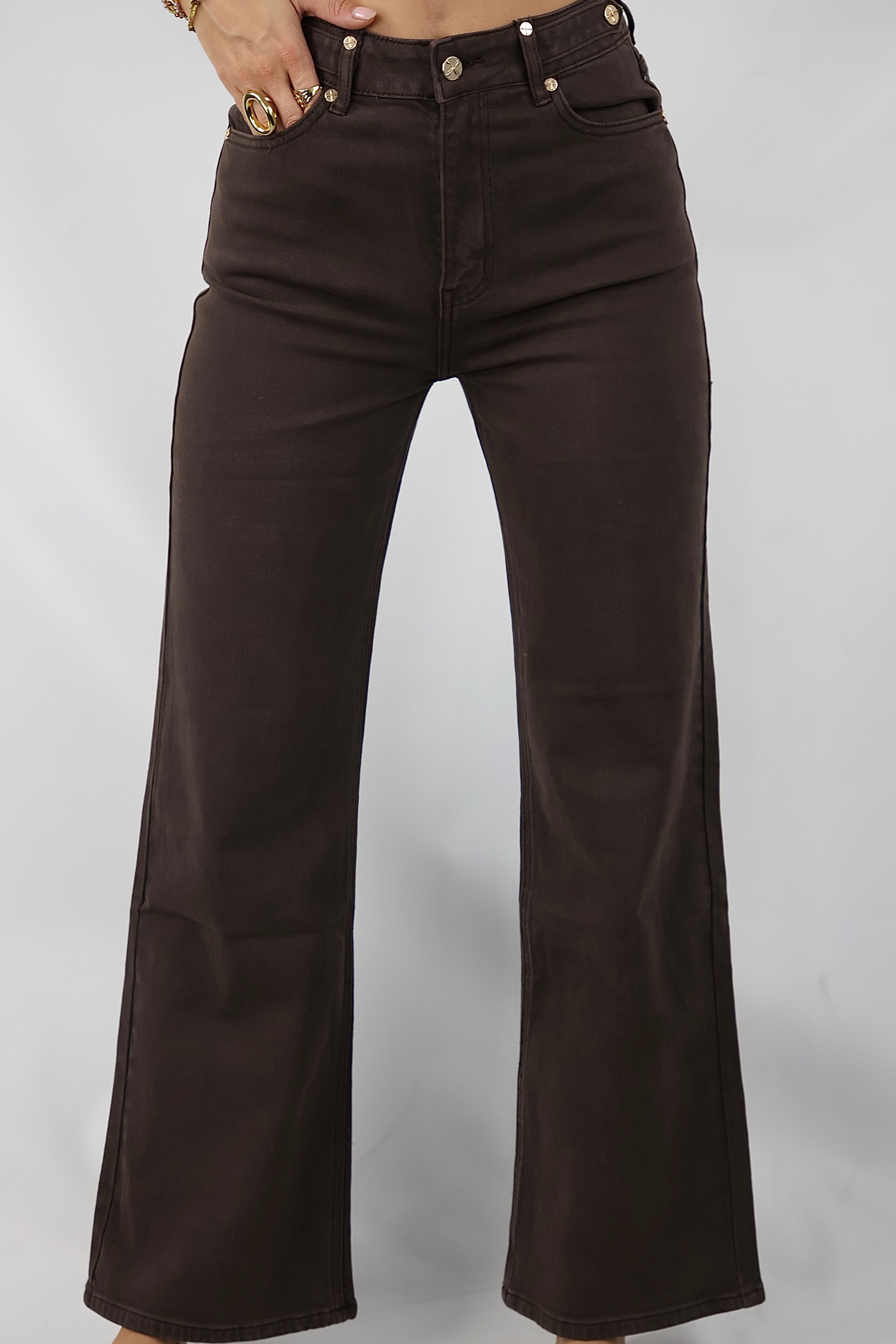 Queen Hearts | Wide Leg Brown
