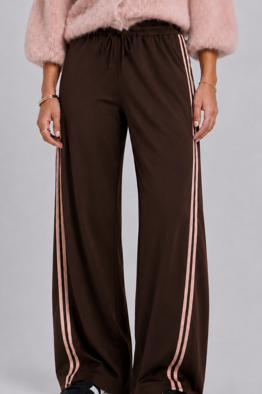 LUXX Stripe Pants  | Brown